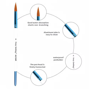 Keep Smiling, lot de 4 pinceaux d'artiste en nylon avec manche en bois, pinceaux de <span class=keywords><strong>peinture</strong></span> pour artiste en gros, pour la <span class=keywords><strong>peinture</strong></span> artistique - Product Image 4