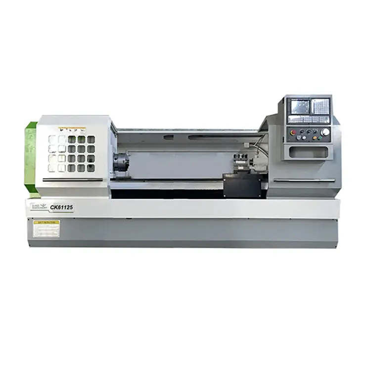 Torno de Metal resistente grande chino, máquina de torno CNC CK61125, torno de torneado Horizontal Cnc de diámetro oscilante grande