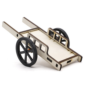 Wooden Cart <b>Model</b> <b>Kit</b> For Kids Science Education DIY Assembly Toy 4-6 Years Old Manual Operation No Battery - Product Image 4