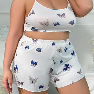 Vente directe d'usine en gros personnalisé <span class=keywords><strong>de</strong></span> haute qualité <span class=keywords><strong>grande</strong></span> <span class=keywords><strong>taille</strong></span> vêtements <span class=keywords><strong>de</strong></span> <span class=keywords><strong>nuit</strong></span> pour femmes ensemble <span class=keywords><strong>de</strong></span> vêtements <span class=keywords><strong>de</strong></span> <span class=keywords><strong>nuit</strong></span> sexy à imprimé papillon pour femmes - Product Image 2