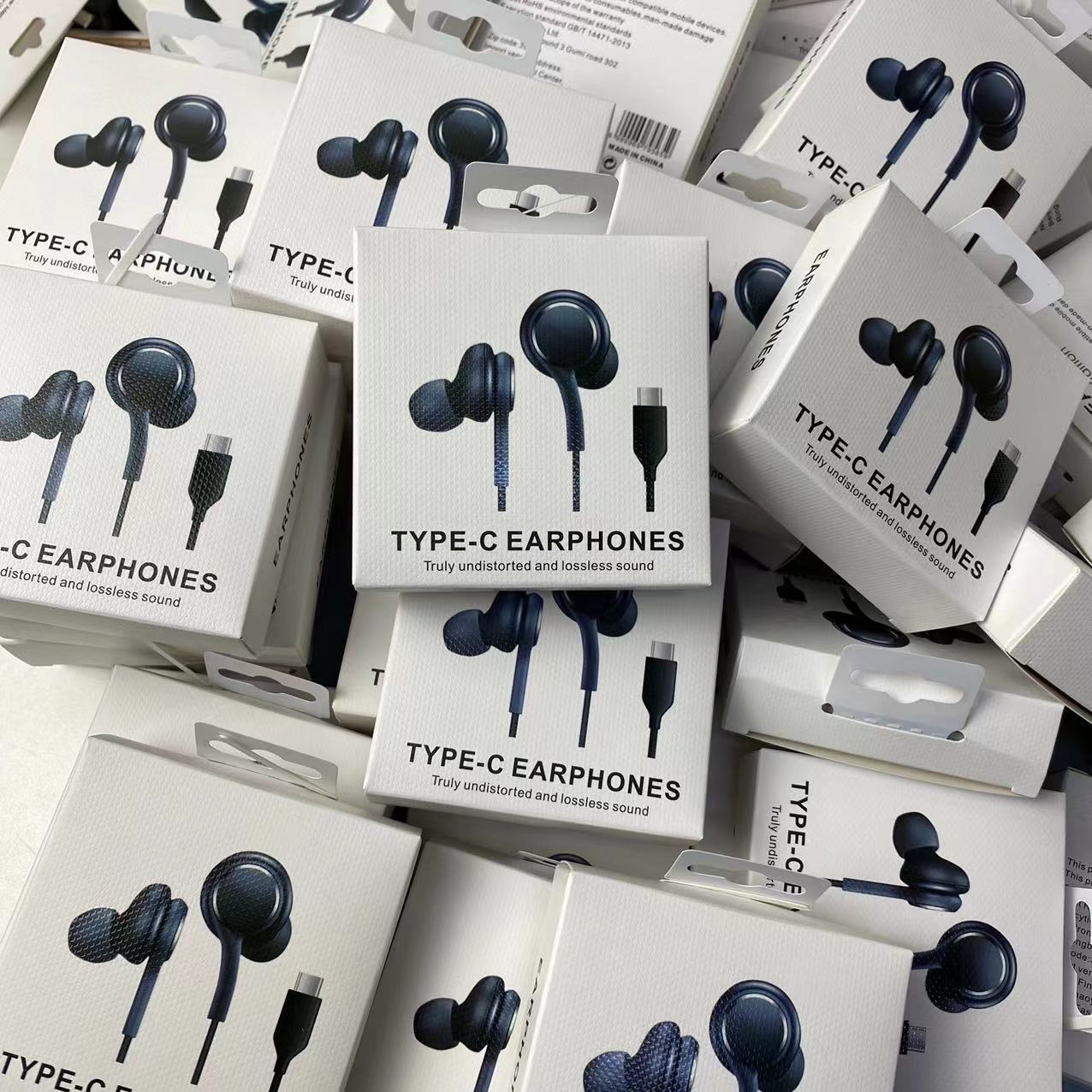 หูฟัง Type-C Note10 ไม่มีโลโก้ พร้อมกล่อง สีดำ