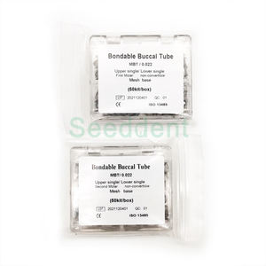 Kutu ambalaj 50 takım Molar tek diş <span class=keywords><strong>Buccal</strong></span> tüp <span class=keywords><strong>Bondable</strong></span> olmayan dönüştürülebilir/ortodontik bukkal tüp - Product Image 2