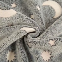 Couverture pour enfants en flanelle polaire tricotée, motif animal coloré, luminescente dans le noir, lavable en machine, pour toutes les saisons