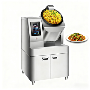 Machine de cuisson à tambour commerciale <span class=keywords><strong>Robot</strong></span> de cuisson automatique Écran tactile intelligent Menu intelligent Nouilles frites en acier inoxydable + Riz - Product Image 1