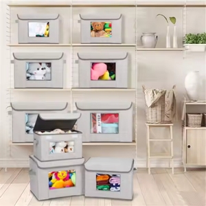 Fabrika Outlet katlanabilir kutu depolama peluş saklama kutusu es ve kovaları çocuk oyuncak organizatör oyuncak saklama kutusu en iyi fiyat - Product Image 6