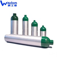 Bouteille de gaz en aluminium pour oxygène médical MD ME avec régulateur de pression/débitmètre/humidificateur/sac/canule nasale/masque à oxygène/chariot