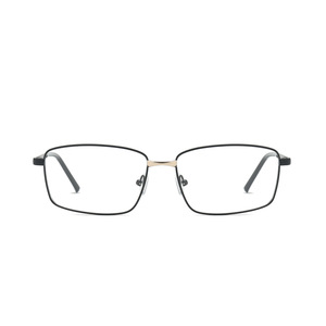Gafas de ordenador de primera calidad para hombre, bisagra elástica rectangular antiluz azul, armazones de Metal dorado marrón, ópticos Por Mayor - Product Image 4