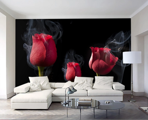Venta caliente de encargo de impresión pared Mural <span class=keywords><strong>3d</strong></span> Flor de papel de pared para la decoración del hogar - Product Image 2