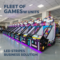 Jeu d'arcade électronique à monnayeur de lancer de balles avec cible rotative et tableau de scores pour aire de jeux intérieure et zone pour enfants