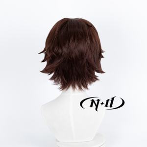 ND Arcane League Legends Viktor Cosplay Parrucca Regolabile Corta e Voluminosa Resistente al Calore in Fibra Sintetica Marrone Chiaro - Product Image 5