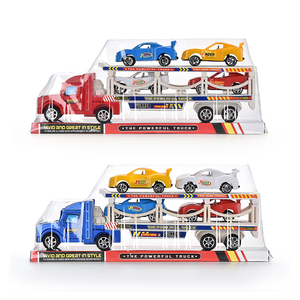 מוקדם חינוך חיכוך כוח מכוניות ומשאיות צעצוע שכבה כפולה קרוואן משאית צעצוע מכונית מובילי - Product Image 2