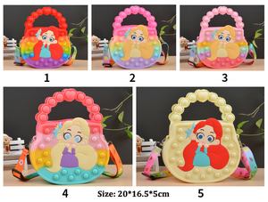 2022 new mouse queen crossbody silicone push pop bubble fidget toy pop itting borse per bambine - Product Image 3