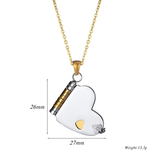 Kalung Rantai Buku Bentuk Hati dari Baja Anti Karat dengan Logo Kustom, Kerajinan Tangan, Panjang Dapat Disesuaikan, Hadiah Ulang Tahun - Product Image 5