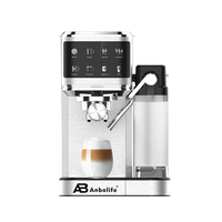 Cafetera Espresso Anbolife de 20 Bares con Tanque de Leche, Panel Táctil a Color, Control de Temperatura PID, Cafetera de Infusión en Frío para el Hogar, OEM, ODM