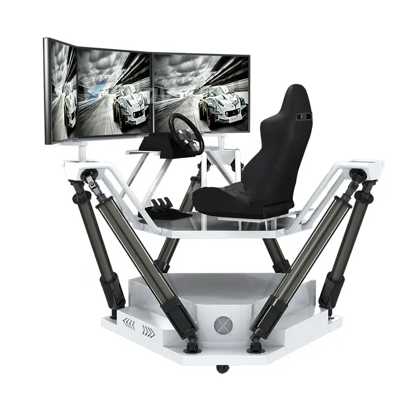 Groothandel Auto 6 Dof 3 Screen Racewagen Nieuwe Game Simulator Dynamische Rijden Auto Race Simulator Cockpit Gaming Machine