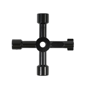 Clé triangulaire universelle multifonction 4-en-1 pour plombiers, idéale pour les compteurs gaz et électriques, les armoires et le purge des radiateurs - Product Image 1