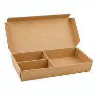 Boîte alimentaire compartimentée personnalisée écologique en papier kraft pour emporter, boîte à lunch pour sushis, salades, emballage de repas