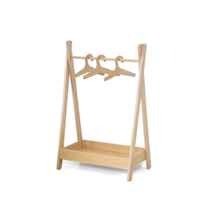 Appendiabiti in bambù personalizzati all'ingrosso con scarpiera e appendiabiti, adatti per pavimenti e camere da letto interne - Product Image 1