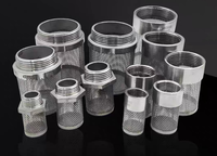 Kepala Filter Baja Tahan Karat 304 Jaring Filter Tahan Korosi dengan Mudah Menyaring Kotoran Filter Silinder Filter Cairan Segi Enam