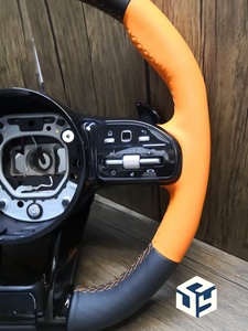 Volant en fibre de carbone pour Mercedes Benz, pour la mise à niveau des nouveaux modèles AMG C63 E63 <span class=keywords><strong>E55</strong></span> GT FLE GLS A35 GLB35 CLA G63 - Product Image 4