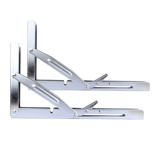 Nuove staffe ripiano pieghevoli da 12 pollici pesanti in acciaio inossidabile pieghevole a specchio alto smalto banco tavolo risparmio spazio fai da te - Product Image 3