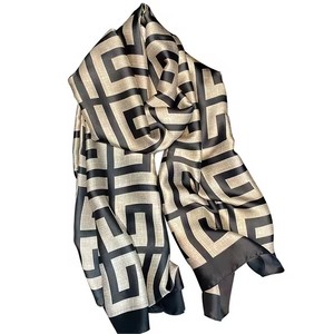 Nuovo Stile Sciarpa da Donna alla <span class=keywords><strong>Moda</strong></span> Popolare per la Spiaggia, Sciarpa di Lusso in Seta Cinese di Qualità, Stampa Bellissima per Autunno e Inverno, <span class=keywords><strong>Hijab</strong></span> - Product Image 2