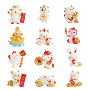 Nuevo Adhesivo para Refrigerador de Año Nuevo 2026, Resina 3D Estereoscópica, Original de Taobao, Atracción Magnética de 48 Horas - Product Image 5