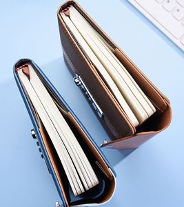 Creative Multifunctional <b>Locked</b> Student's Handbook Custom Pu Leatherjournal Hardcover Notebook Coded Lock <b>Diary</b> Planner - Product Image 6
