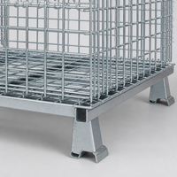 Conteneur en treillis métallique pliable haute résistance, capacité de charge élevée, conteneur en treillis métallique pliable pour le stockage en entrepôt et la logistique