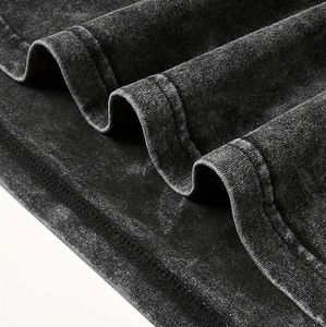 Camisetas Vintage Lavadas de 240 g/m², 100% Algodón, de Alta Calidad, para Hombre, Lisas, con Efecto Desgastado, Listas para Enviar, Venta al por Menor, 1 Pieza, Impresiones de Logotipo Personalizadas - Product Image 5