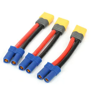 Amass XT60 XT60H Plug to EC3 EC5 Connector Male Female Conversion Adapter Cable 12AWG 14AWG 100mm For RC Lipo Battery