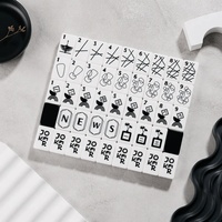 Ensemble de tuiles de mahjong américaines abstraites noir et blanc, 160 pièces en acrylique, lignes géométriques gravées, avec tapis, cadeau