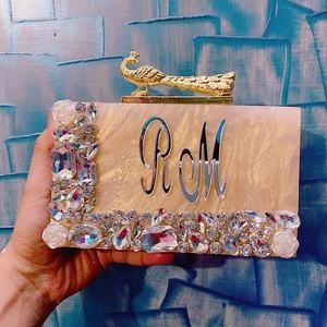 Sacs en résine avec pierres pour femmes pochette funky pochette pour femmes pochette en résine sac à main pochette sac à bandoulière - Product Image 4