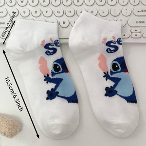 Calcetines Tobilleros Transpirables de Poliéster para Mujer, Diseño de Dibujos Animados, Primavera-Verano - Product Image 3