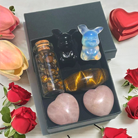 Lot en gros de pierres de guérison naturelles en quartz rose électroplaqué, boule en forme de cœur, coffret de cristaux, cadeau de la Saint-Valentin, tendance