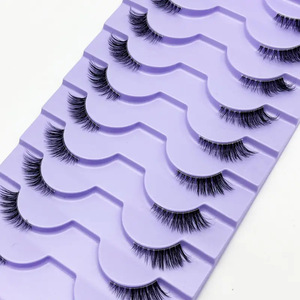 Faux cils en demi-bouquet Fox, épais et bouclés, en fibres synthétiques, dix paires, naturels, style européen et américain - Product Image 4