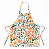 Delantal de Cocina sin Mangas de Lino Personalizado OEM, Reutilizable, Lavable, Impresión Digital Reactiva, Bajo MOQ, Directo de Fábrica, Personalización de Marca