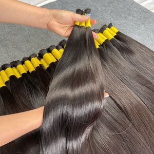 8 pulgadas-34 pulgadas Venta de Navidad 100% Cabello humano de donante vietnamita Cabello negro a granel Listo para enviar Precio al por mayor disponible - Product Image 1
