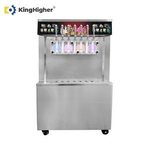Máquina comercial de helado suave de 7 <span class=keywords><strong>sabores</strong></span> con doble compresor, eléctrica, automática, de pie, para hacer bebidas frías. - Product Image 2
