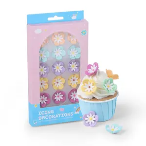 Double Layer Daisy Icing decorations Edible Baking Cake Ingredients Mixed Colour Flower Sprinkles For Bakery
