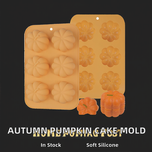 Moule en silicone pour gâteaux et chocolats, motifs <span class=keywords><strong>automne</strong></span>, citrouille, <span class=keywords><strong>feuille</strong></span> <span class=keywords><strong>d</strong></span>'érable, pour fondant, pièce unique, Thanksgiving, Halloween - Product Image 2