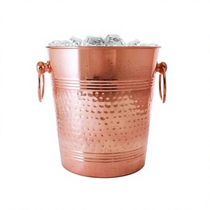Seau à glace en cuivre martelé au design fabuleux pour mariage, fête et événements, seau décoratif pour glace et eau - Product Image 1