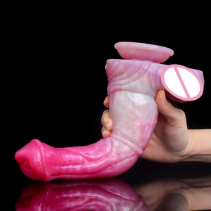 NNSX Soft Silicone Animal Horse <b>Dildo</b> Peach Color Cute Style Horse Cock Monster Penis for Women Men Sex Toys - Product Image 4