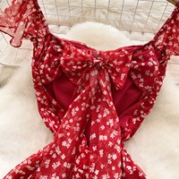 Nouvelle Robe Fleurie de l'Été 2025 pour Femme, Taille Cintrée avec Nœud Papillon – Collection B2B