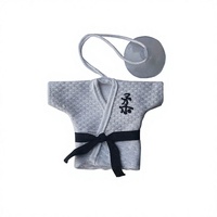 Porte-clés de haute qualité personnalisé en polyester, idéal pour le judo, le karaté, le taekwondo, pour enfants, en forme de bague, pour cadeaux.