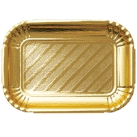 Assiette carrée jetable en papier d'aluminium gaufré de qualité alimentaire, couleur or, pour supermarchés et fêtes d'anniversaire