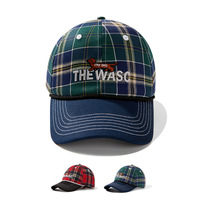 Casquette de baseball vintage unisexe avec motif à carreaux et broderie de chien saucisson, chapeau streetwear, logo personnalisé, commandes en petites séries