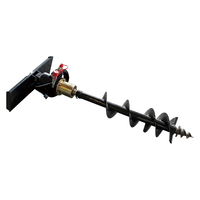 Tarière hydraulique compacte LANDHONOR avec moteur et trépan pour mini-chargeuse, service après-vente 1 an