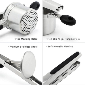 Chuyên Nghiệp 15 Oz Thép Không Gỉ Khoai Tây Ricer 3 Hoán Đổi Cho Nhau Đĩa Của Nhãn Hiệu 3-Trong-1 Công Cụ Nhà Bếp Cho Hoàn Hảo Nghiền Khoai Tây - Product Image 4