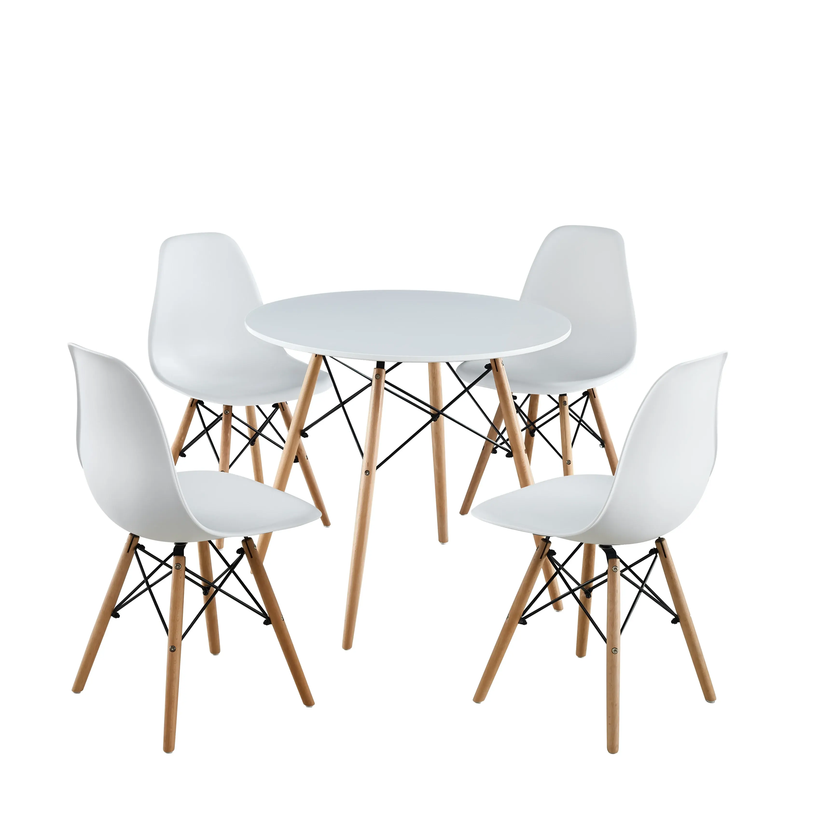 無垢材折りたたみテーブル家庭用小型多機能可動ダイニングテーブルと椅子の組み合わせ無垢材家具モダン